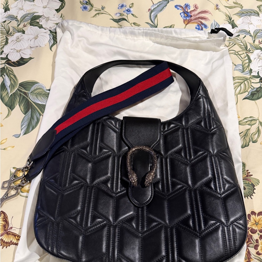 Gucci Quilted Black Hobo Bag